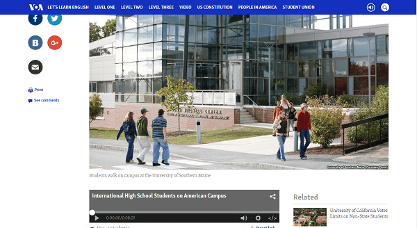 Một bản tin bất kỳ của VOA