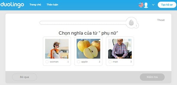 Sử dụng Duolingo luyện viết tiếng Anh