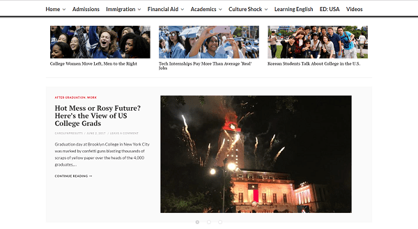 Trang blog Student Union của VOA