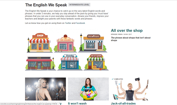 The English We Speak trên BBC