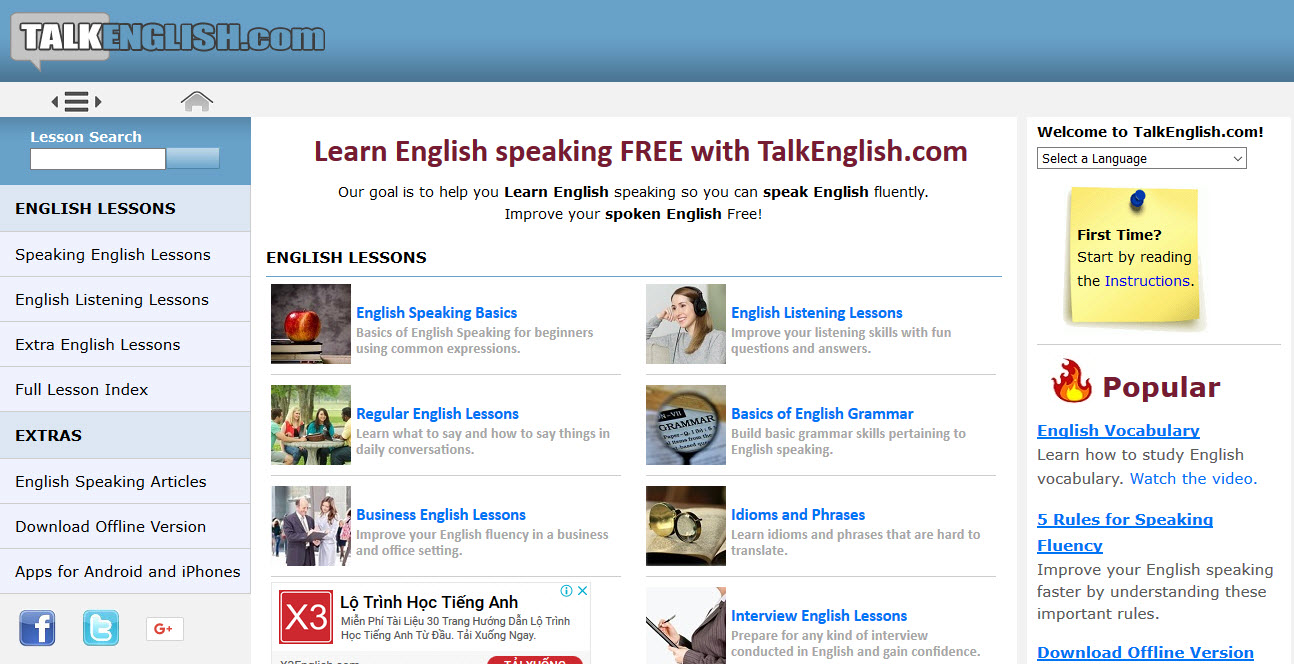 trang web học tiếng Anh