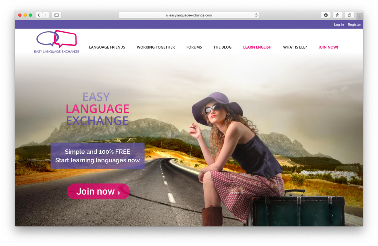 trang web học tiếng anh với người nước ngoài Easy Language Exchange