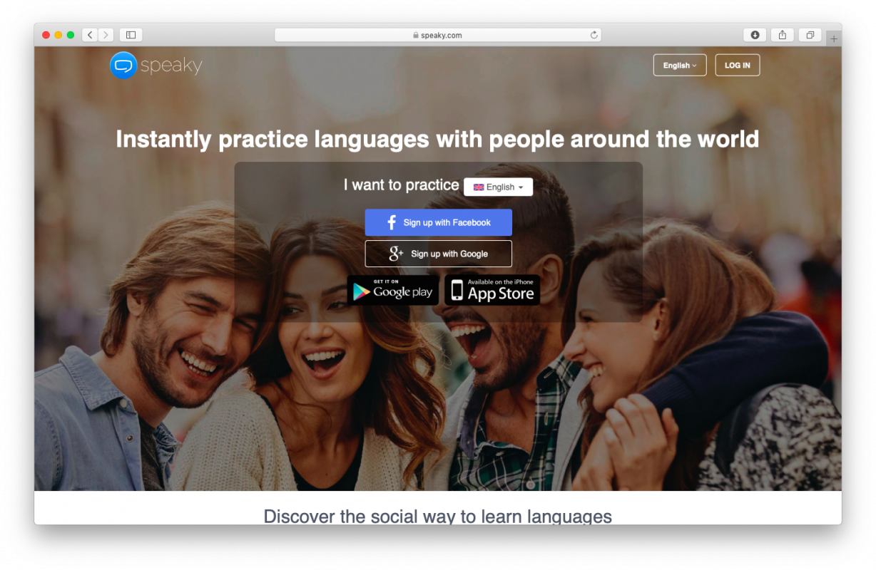 trang web học tiếng anh với người nước ngoài speaky