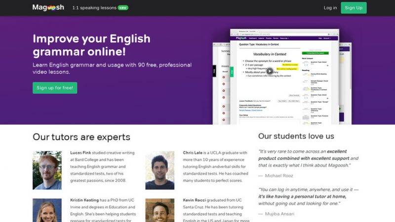 Magoosh Grammar là phần mềm học ngữ pháp tiếng Anh thích hợp với người học ở trình độ sơ cấp và trung cấp
