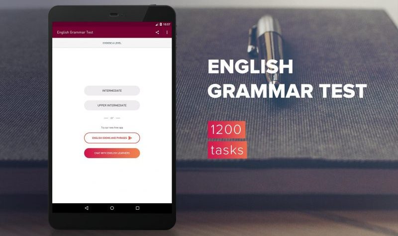 Bài tập của English Grammar Test khá phong phú, với kiến thức từ cơ bản tới nâng cao