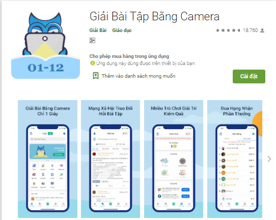 Giải bài tập tiếng anh bằng camera