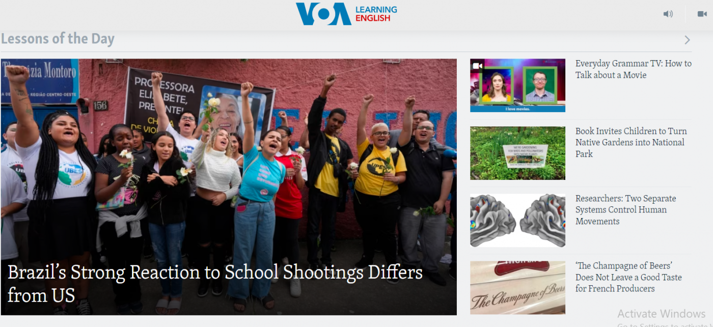 Các bài học trên VOA Learning English