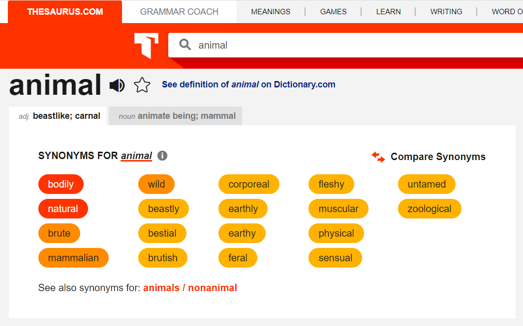 Từ điển tra từ đồng nghĩa tiếng Anh Thesaurus