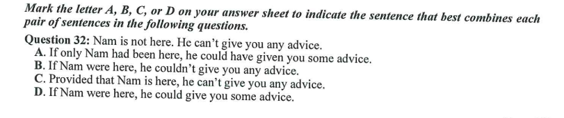 Dạng bài viết lại câu ôn thi THPT Quốc gia 2023