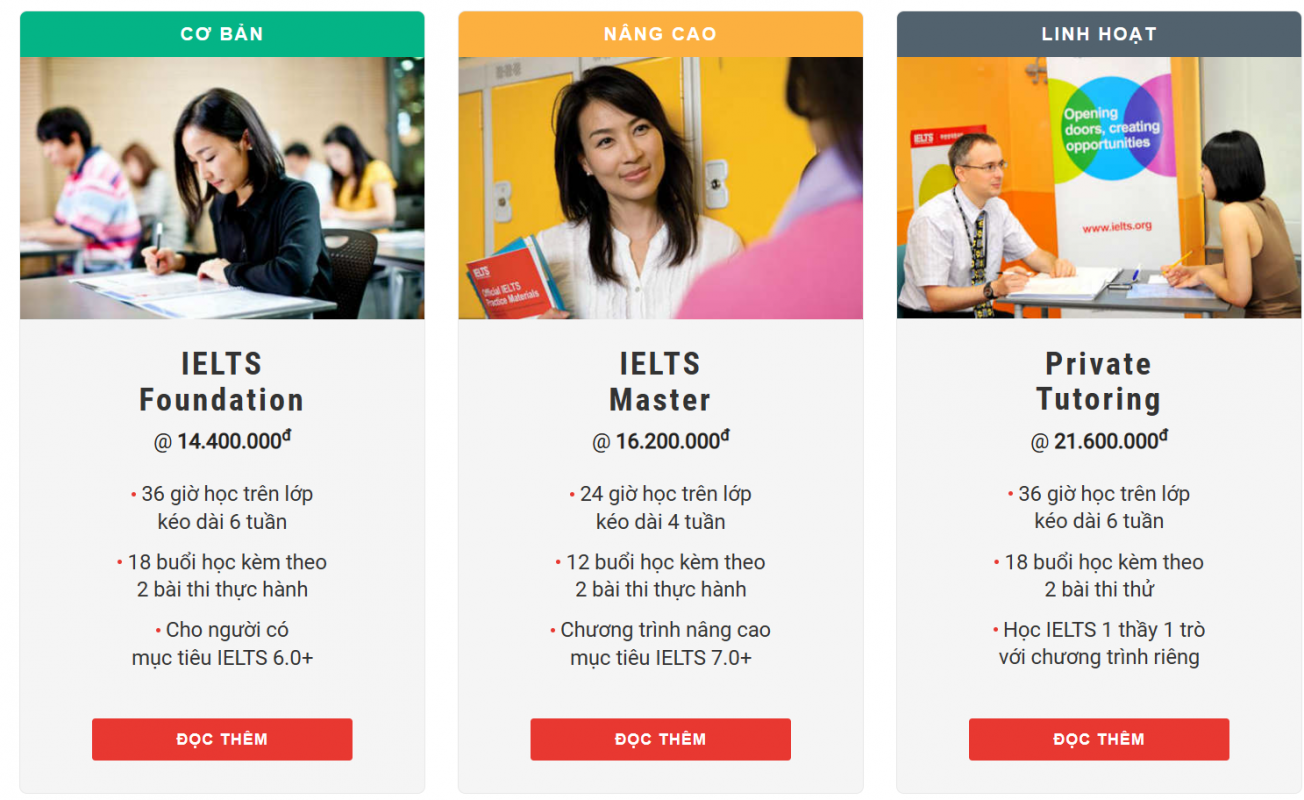 Minh hoạ khoá học ielts online của Campus Education