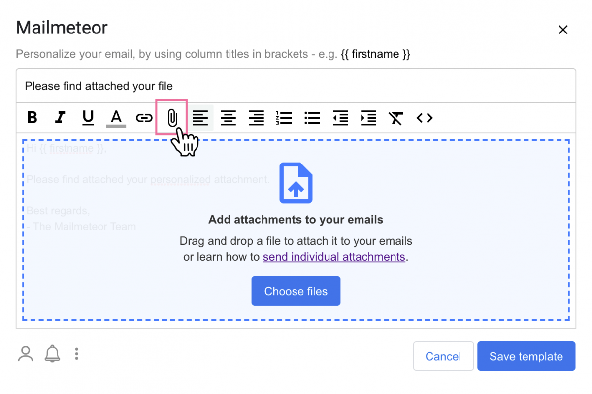 Mẫu câu thông báo về tệp đính kèm khi viết email bằng tiếng Anh