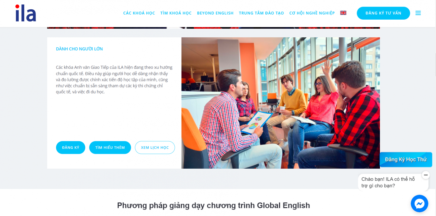 ILA - khóa học tiếng anh giao tiếp cho người đi làm