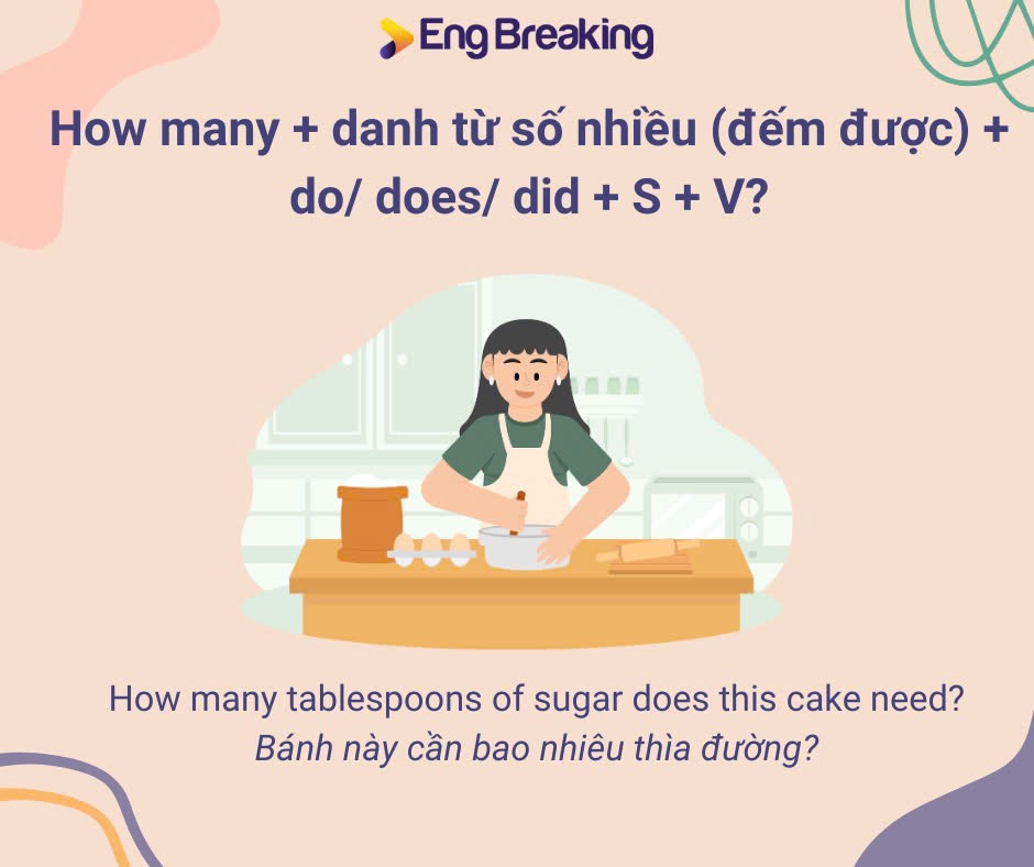 How many khi đi với động từ thường