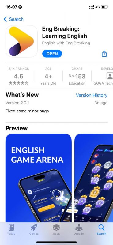 Luyện nói tiếng Anh cùng app Eng Breaking