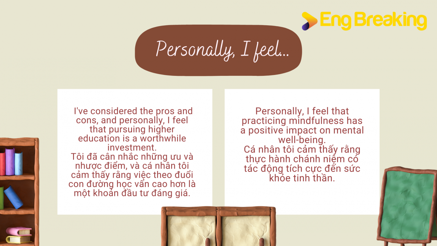 Personally, I feel…