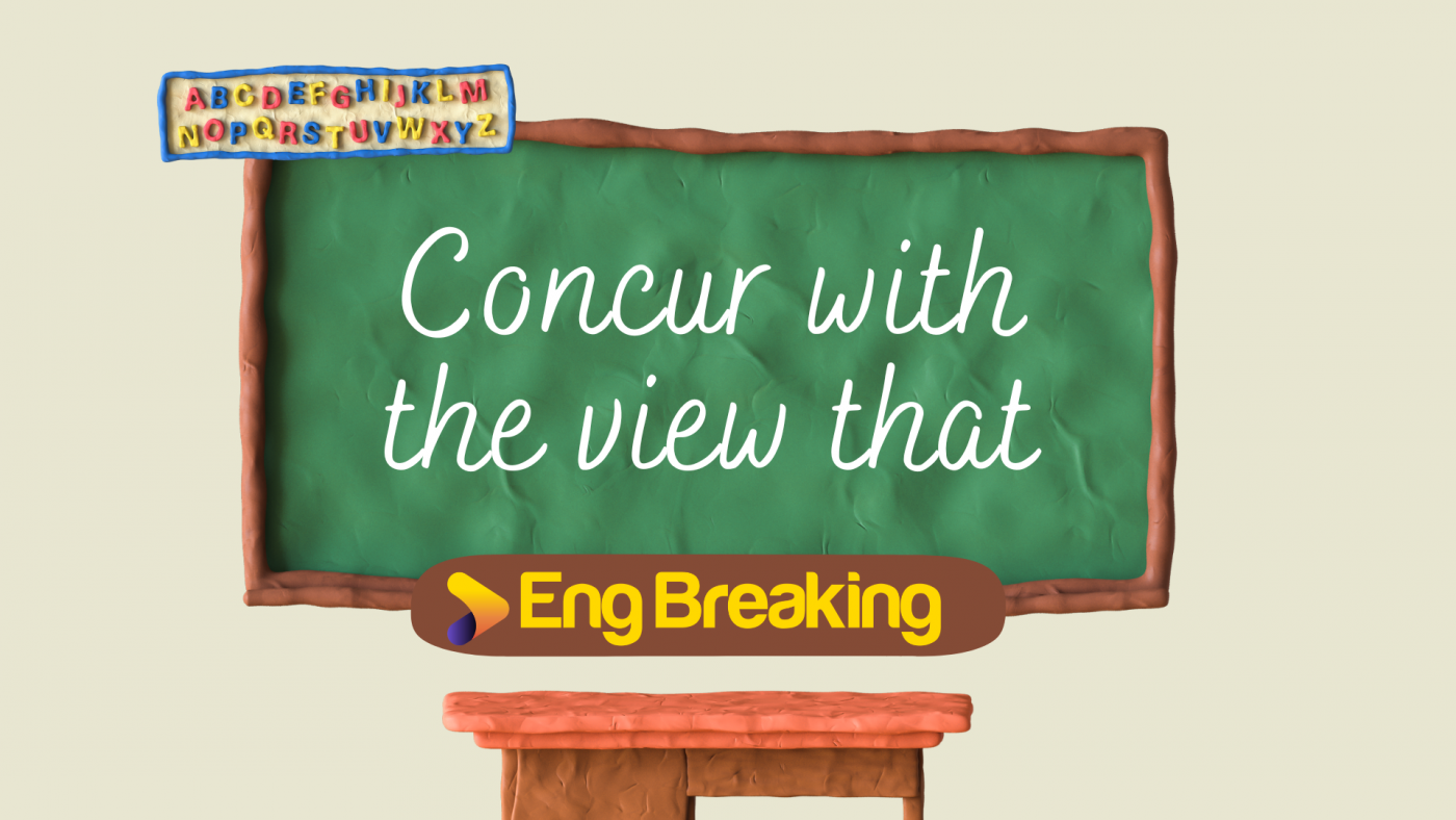 Concur with the view that…