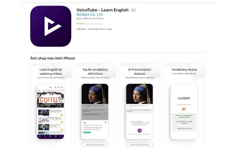App luyện nghe tiếng Anh VoiceTube