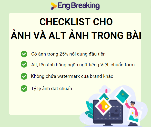 Checklist về hình ảnh được insert trong bài viết