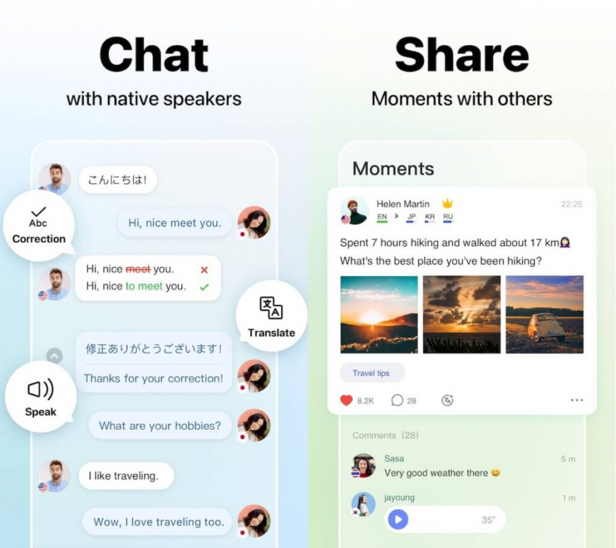 Học tiếng Anh thú vị như sử dụng 1 mạng xã hội trên HelloTalk
