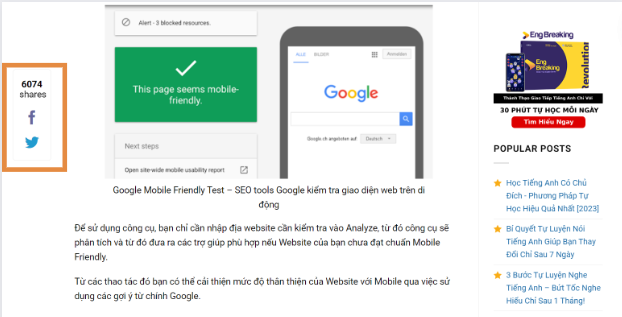 Thiết kế các icon trong bài viết để có thể dễ dàng tương tác