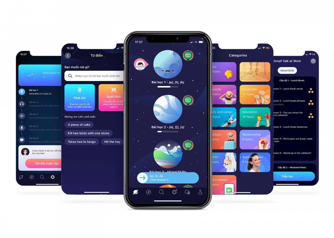 Giao diện app luyện tiếng Anh ELSA Speak
