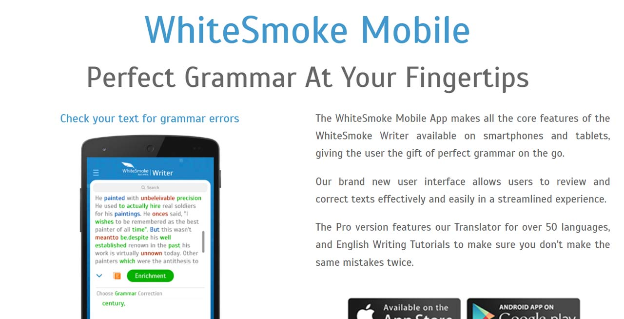 App check ngữ pháp tiếng Anh WhiteSmoke