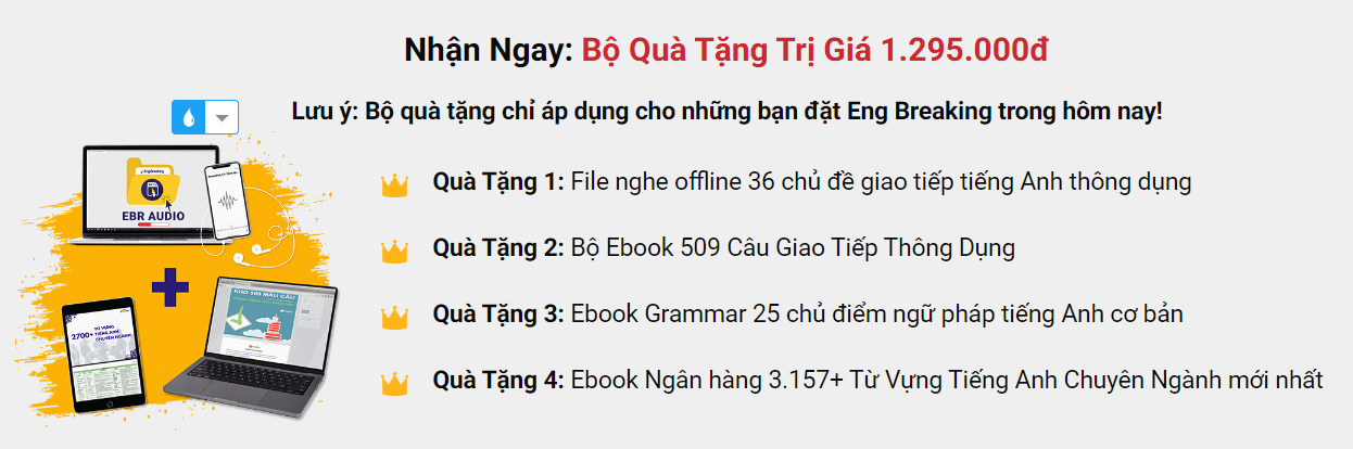 Ưu đãi khi mua giáo trình Eng Breaking