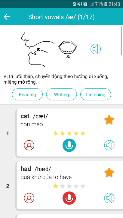 Học phát âm tiếng Anh TFlat