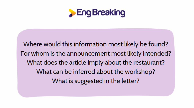 Một số câu hỏi dạng câu hỏi suy luận trong TOEIC part 7