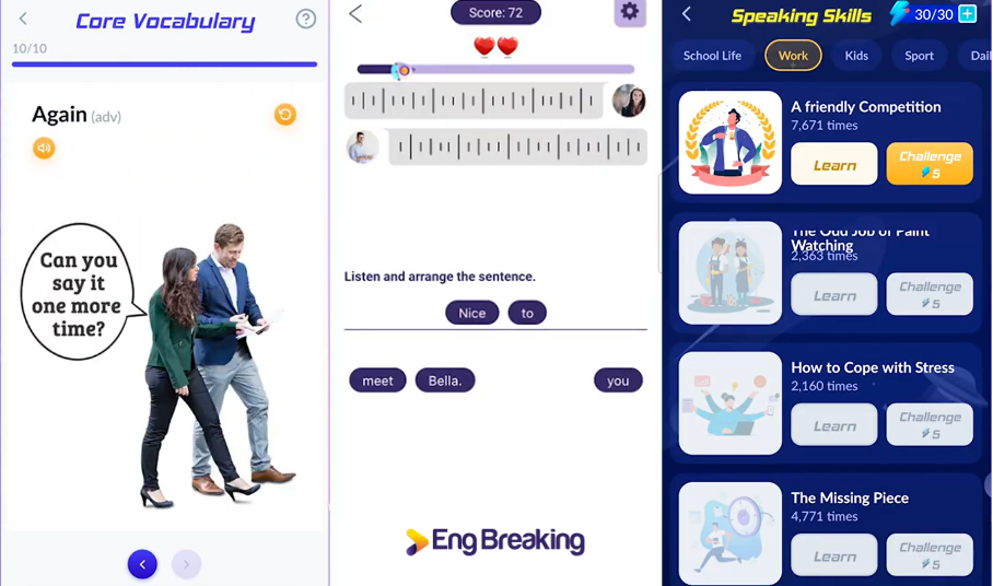 Bé có thể học thêm nhiều từ mới với các kỹ năng và kiến thức trong PLAY