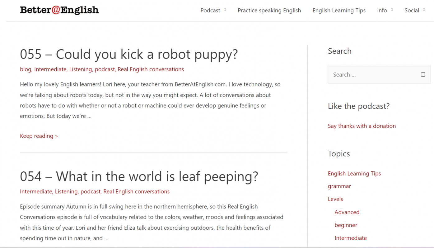 Kênh podcast học tiếng Anh trình độ trung bình