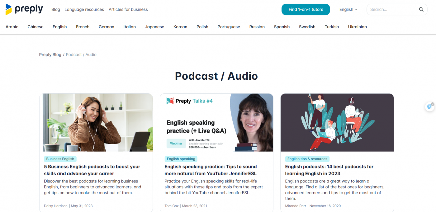 Học tiếng Anh qua podcast cùng Preply